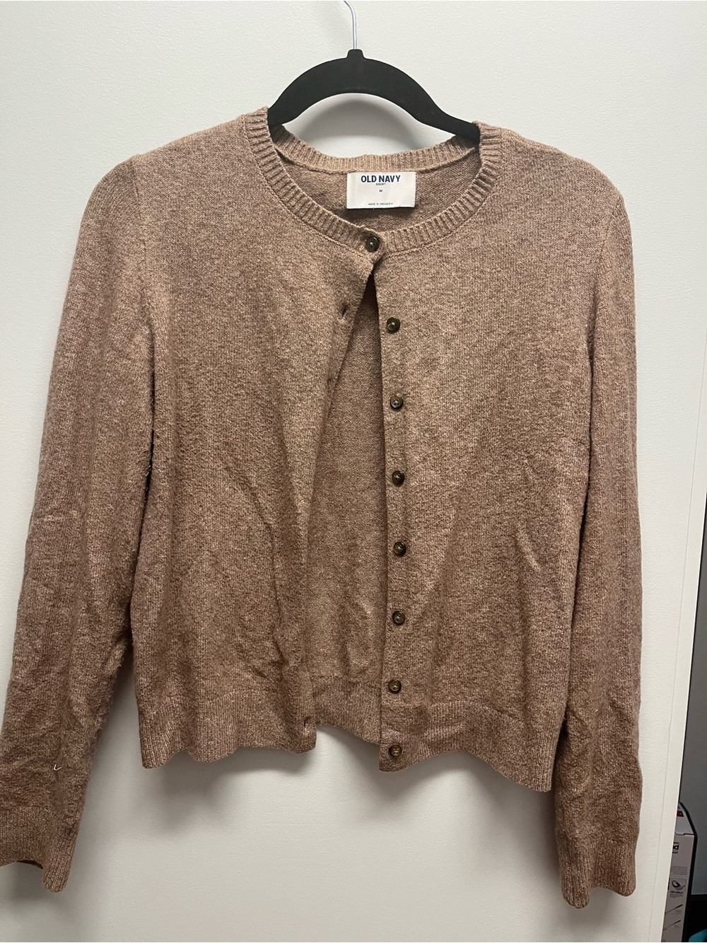 Old Navy Taupe Cropped Cardigan